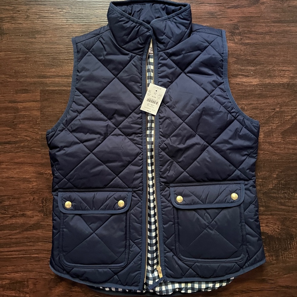 NWT J. Crew Classic Puffer Vest